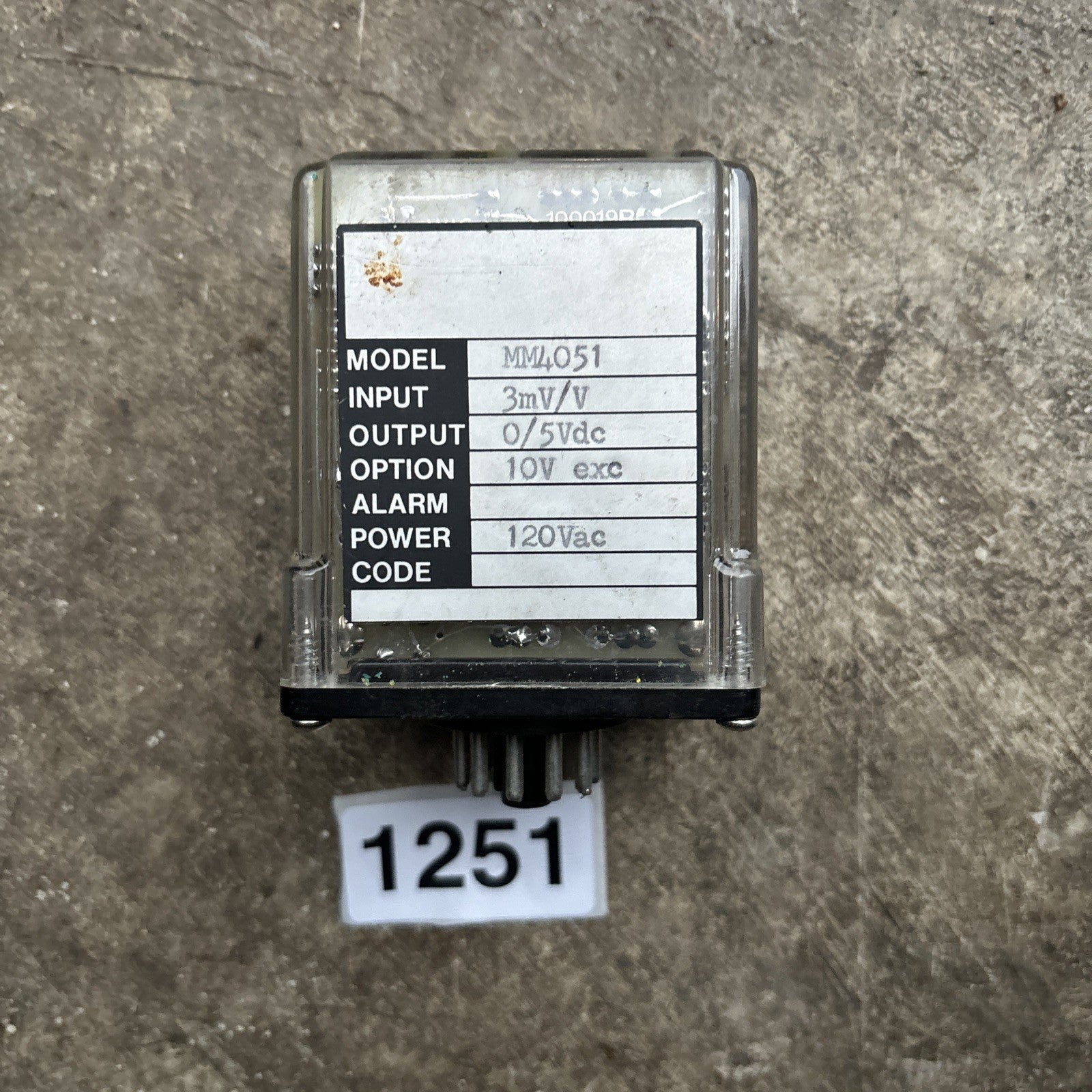 Wilkerson Mighty Module MM4051 SP0301 Strain Gauge Transmitter, 115VDC1