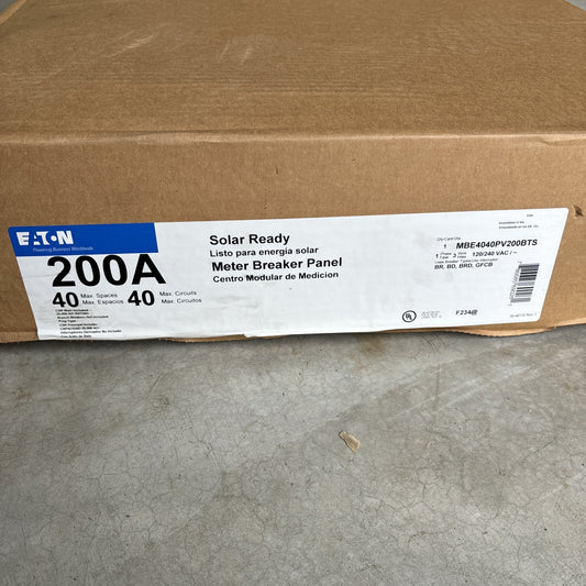 NEW Eaton MBE4040PV200BTS   Solar Rated MB 40/40 200A MCB 200A0