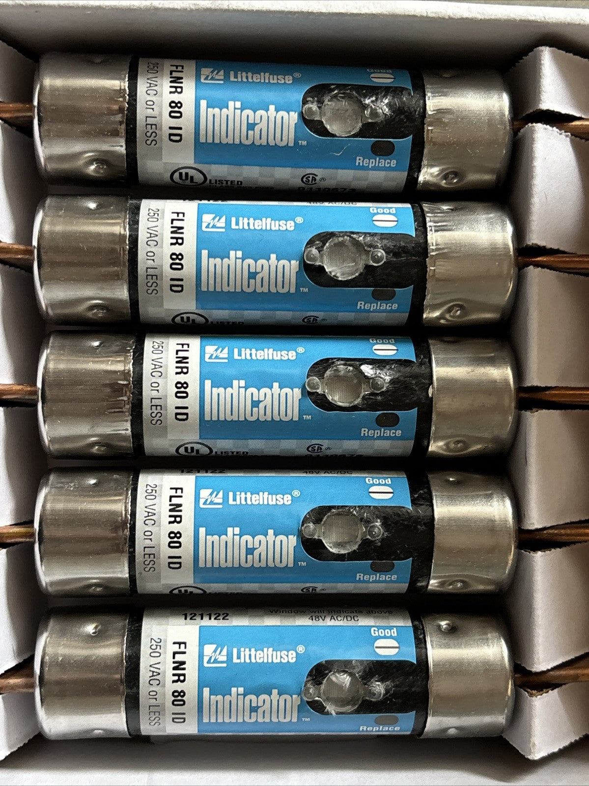 Littlefuse FLNR80ID Indicator 80 Amp 250V Fuse New Case Of 54