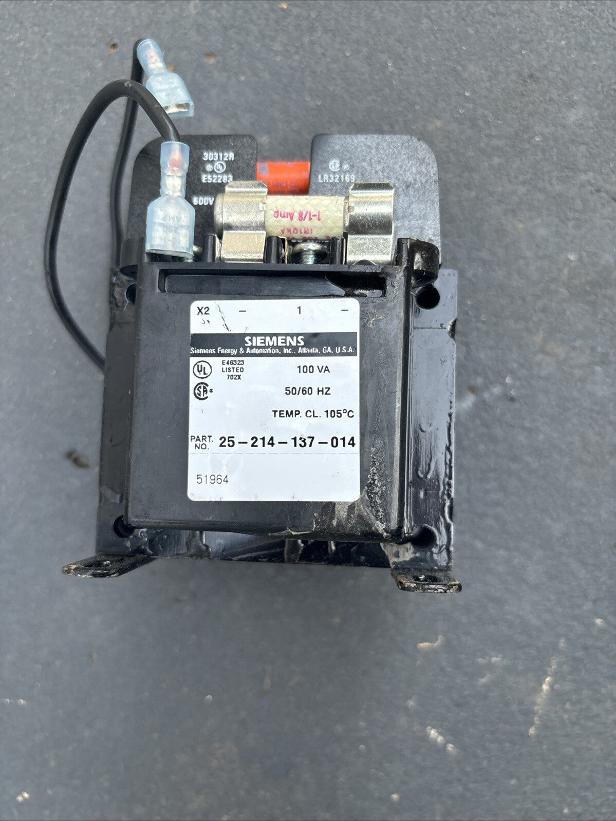 Siemens Control Transformer 100 Va  25 214 137 014  600 Volt 30amp2