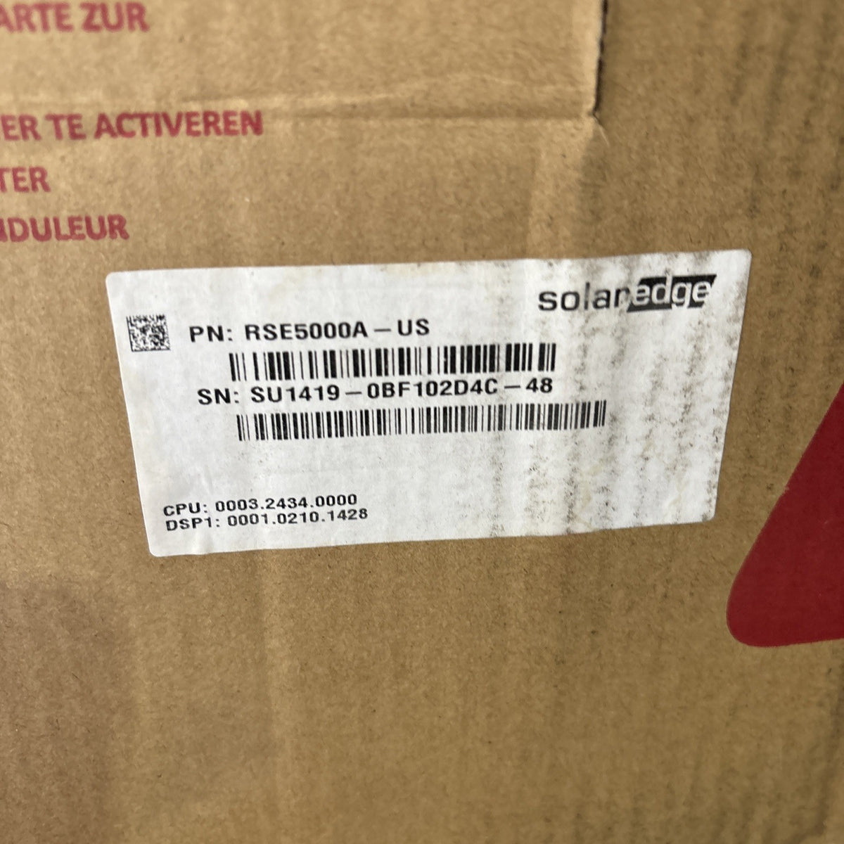 New SOLAR EDGE RSE5000A US  Single Phase Inverter1