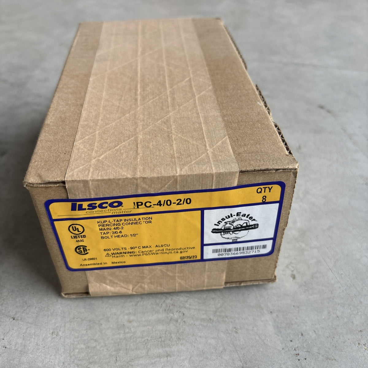 (8) New ILSCO KUPLER IPC 4/0-2/0 600V Tap Insulation Piercing Connector - Sealed0