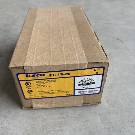 (8) New ILSCO KUPLER IPC 4/0-2/0 600V Tap Insulation Piercing Connector - Sealed0
