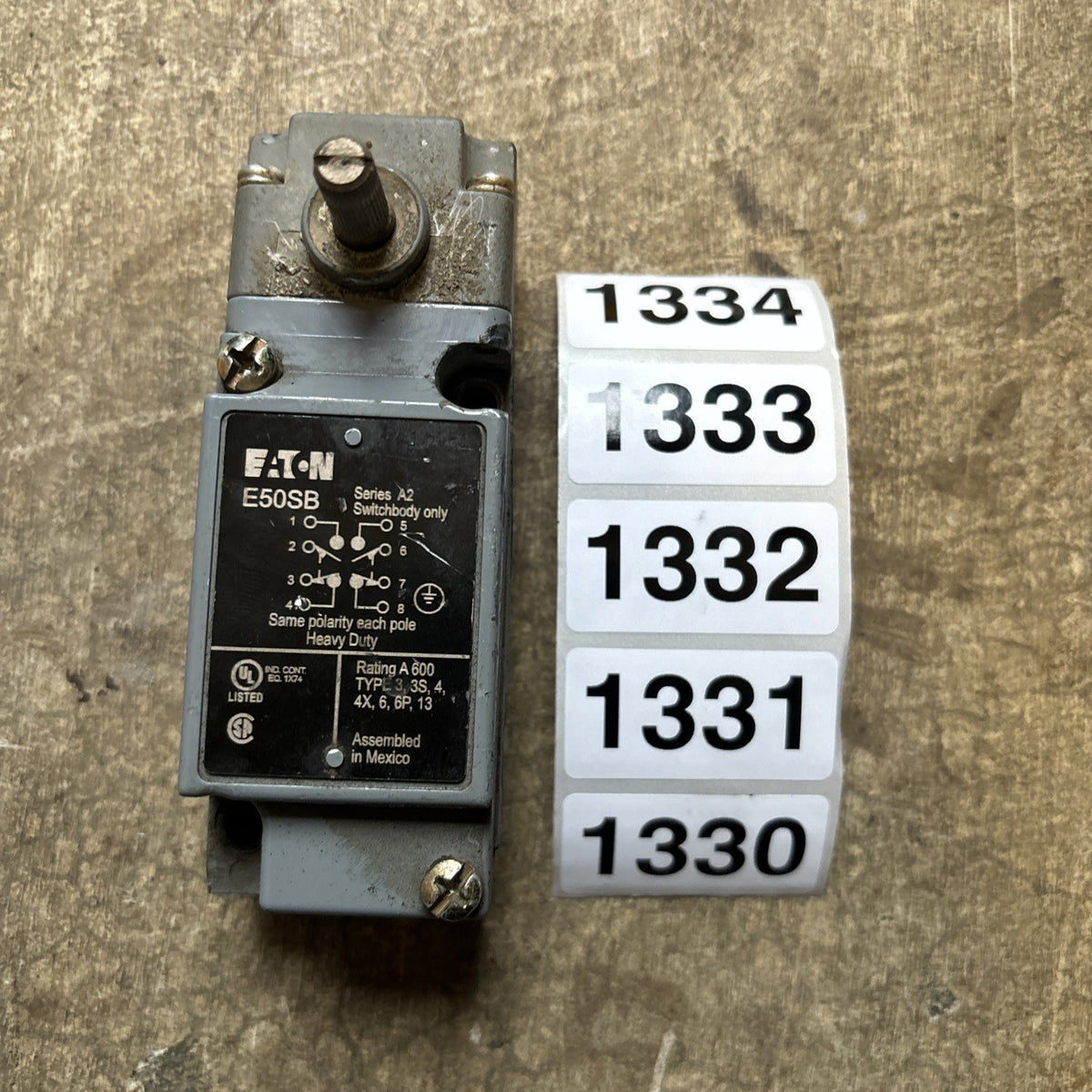Eaton E50SA ,E50DR1 Cutler Hammer E50 Limit Switch0