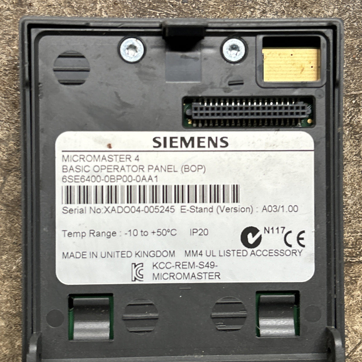 Siemens 6SE6400 0BP00 0AA1 6SE6 400 0BP00 0AA1 MICROMASTER 4 Operator Panel2