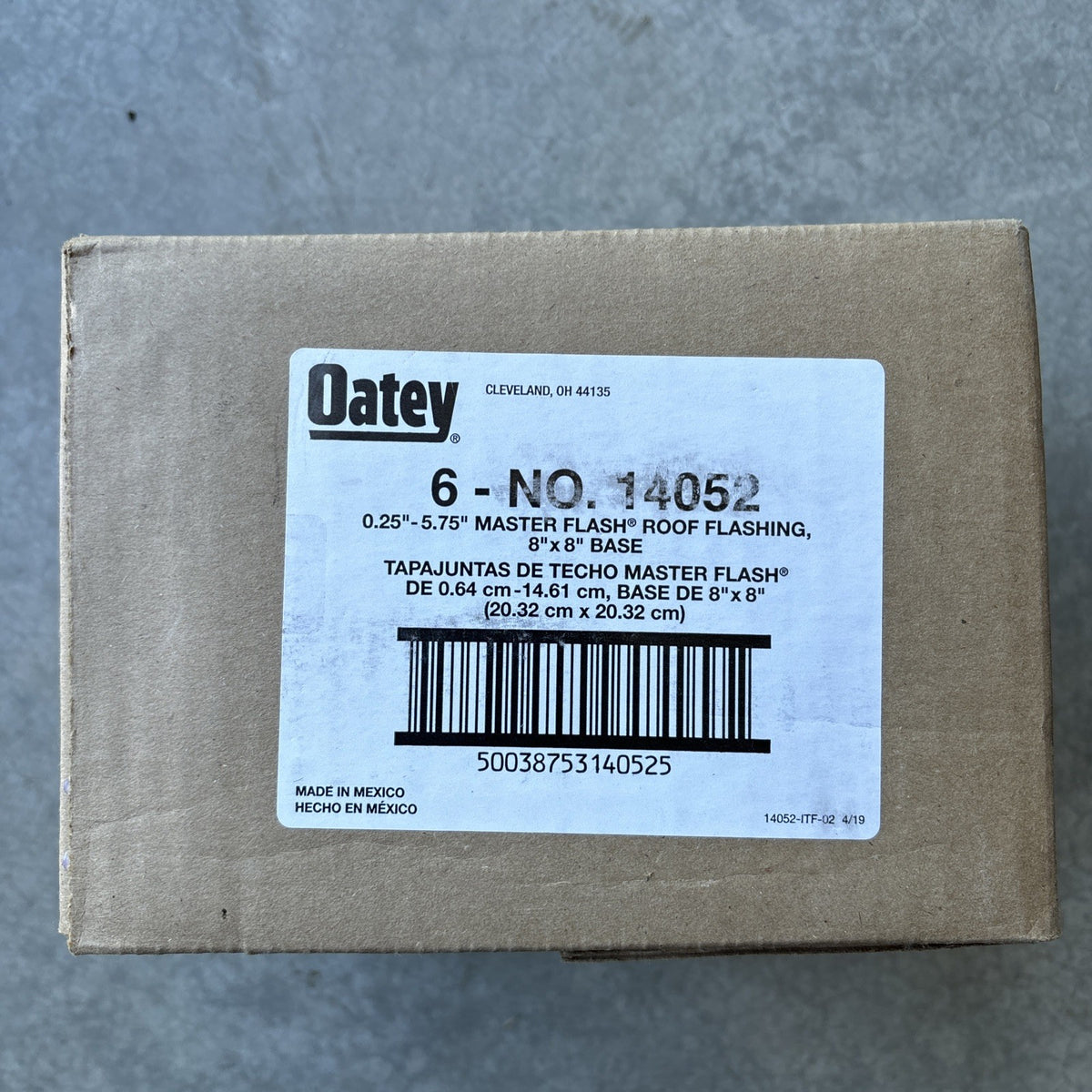 6x Oatey STANDARD MASTER FLASH ROOF VENT/ PIPE FLASHING 1/4IN 5 3/4IN 8x8IN Base2