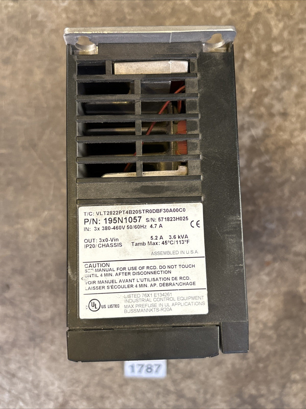 [Used] Danfoss Model VLT 2800 Variable Speed Inverter Drive 195N10572