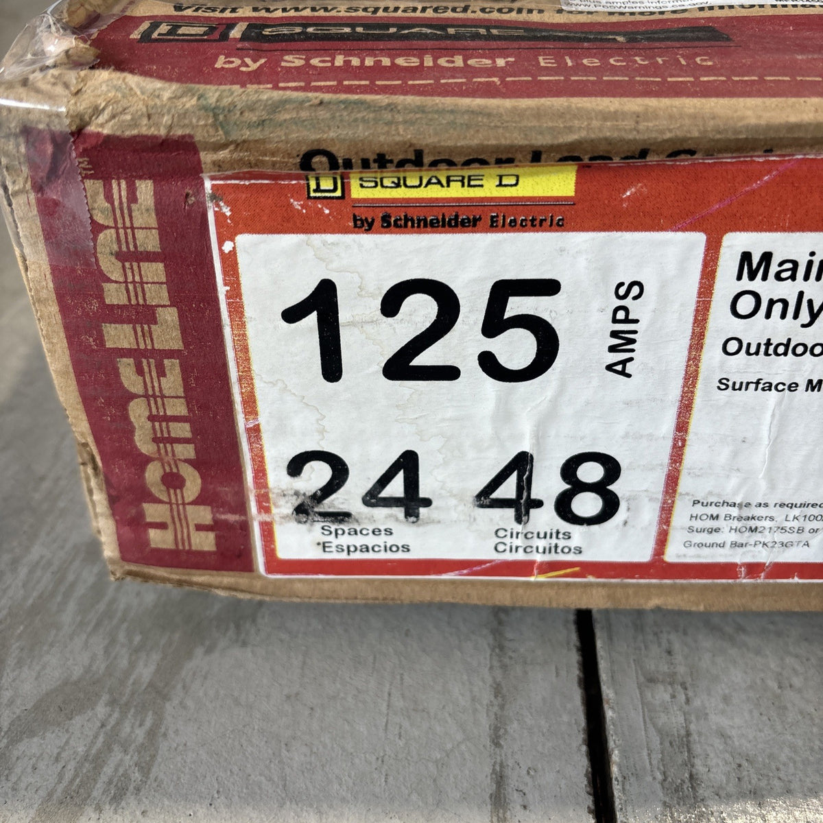 Square  D/ Homeline HOM2448L125PGC 125 Amp 24 Space 48 Panel NIB1