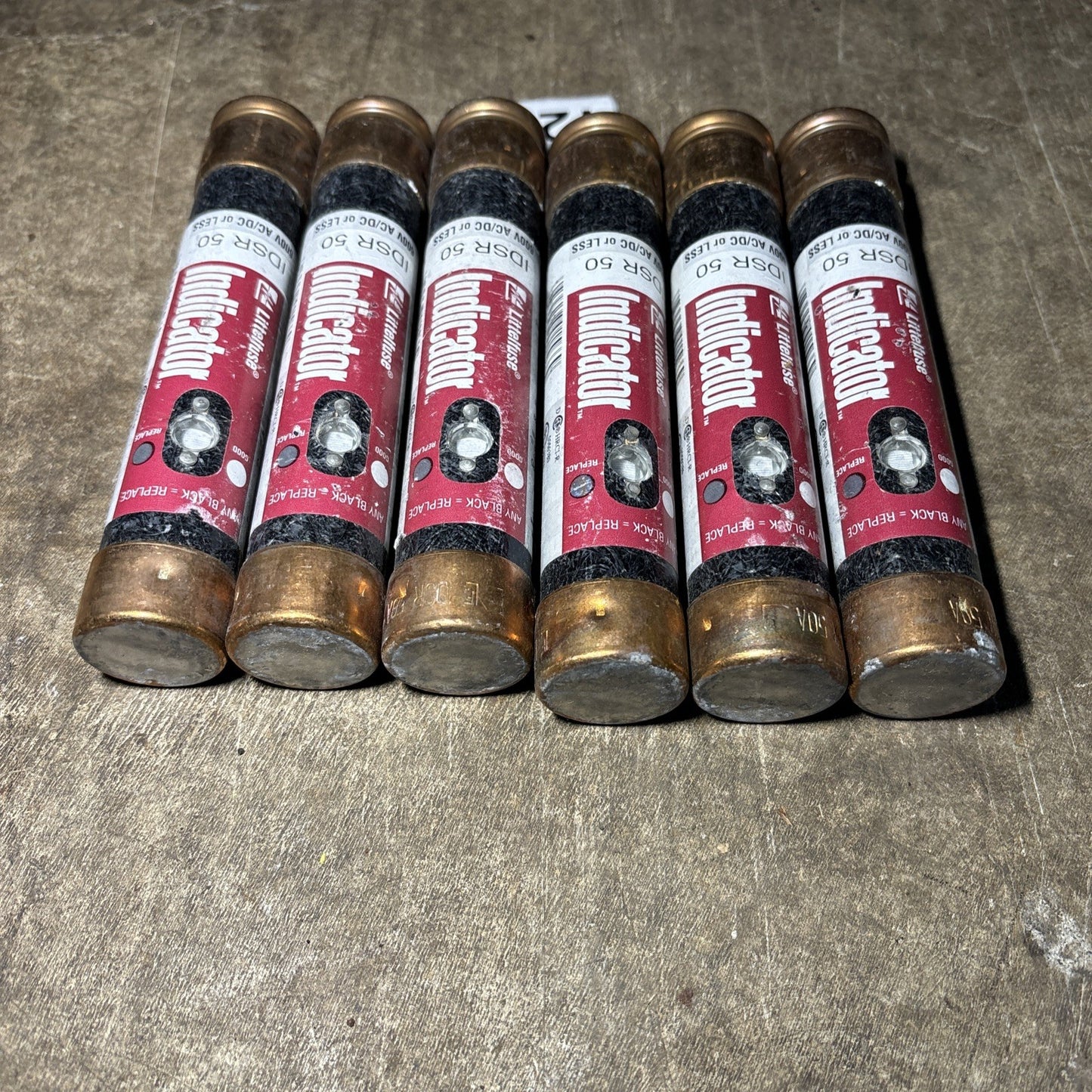 LOT OF 6 Littlefuse IDSR50   50 Amp Fuse (I2B4)4