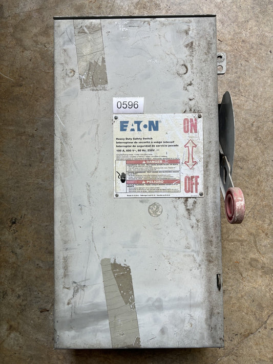 Eaton DH363FRK2 Heavy Duty Safety Switch 100 Amp 600 Vac 3 Pole0