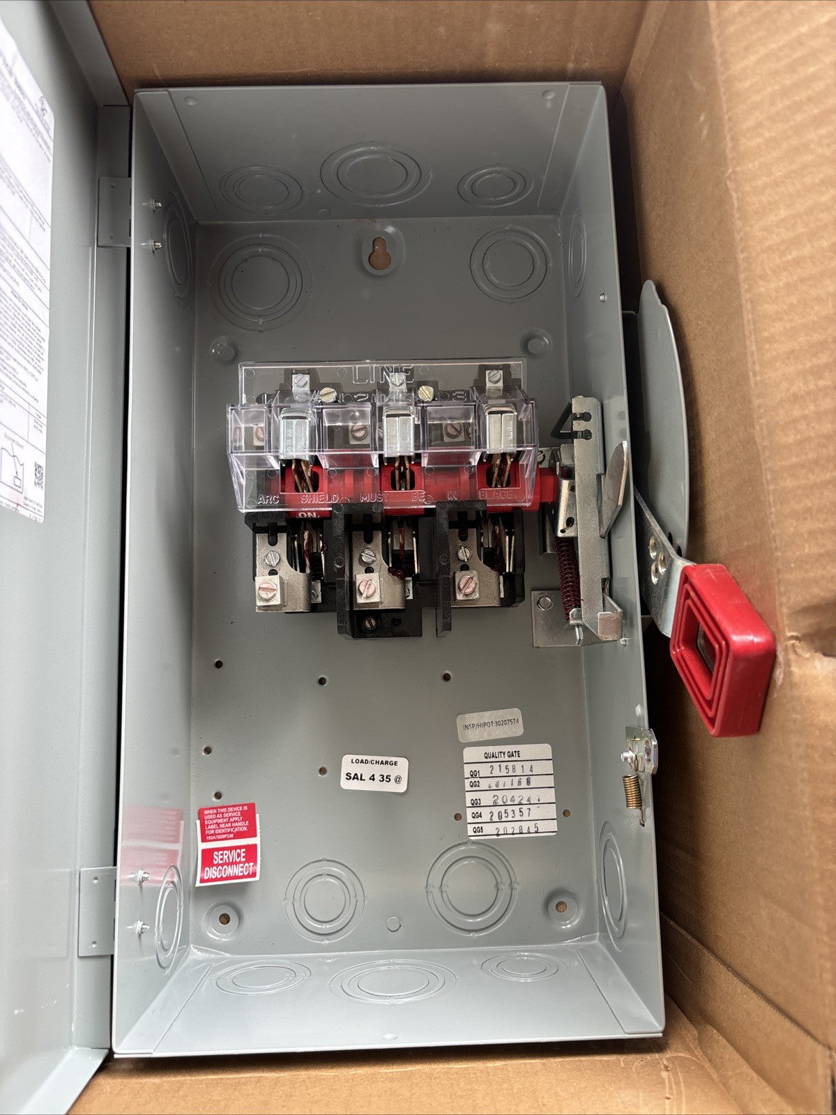 NEW GE THN3362 60 Amp 600V 3 Pole Non Fused Nema 1 Safety Switch MOD 102
