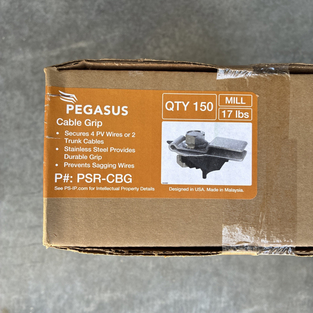 case of 150 pcs PEGASUS p# SOLAR PSR CBG Cable Grips0