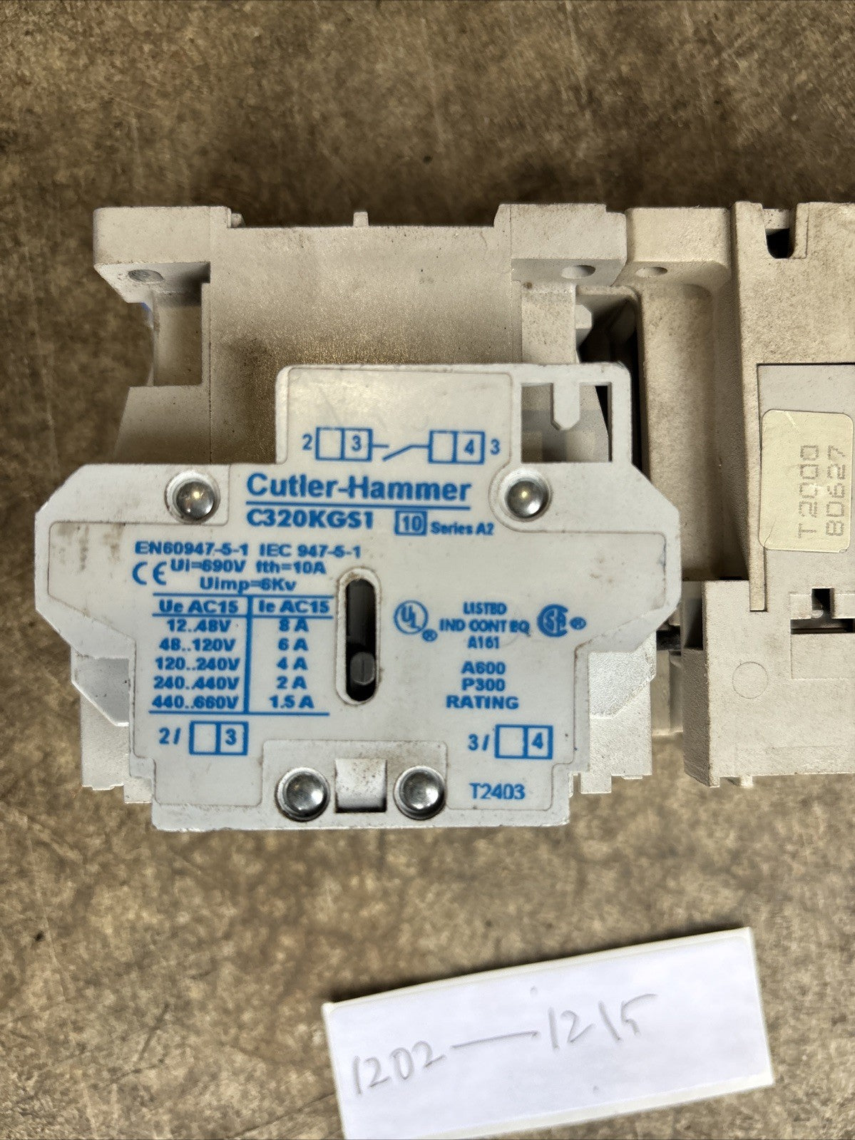 Cutler Hammer CE15DNS3 Contactor, With C306DN3, And C320KGS12