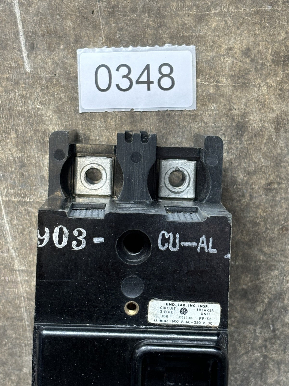 General Electric TF126020 Circuit Breaker 20 Amp 2 Poles 600 Vac3