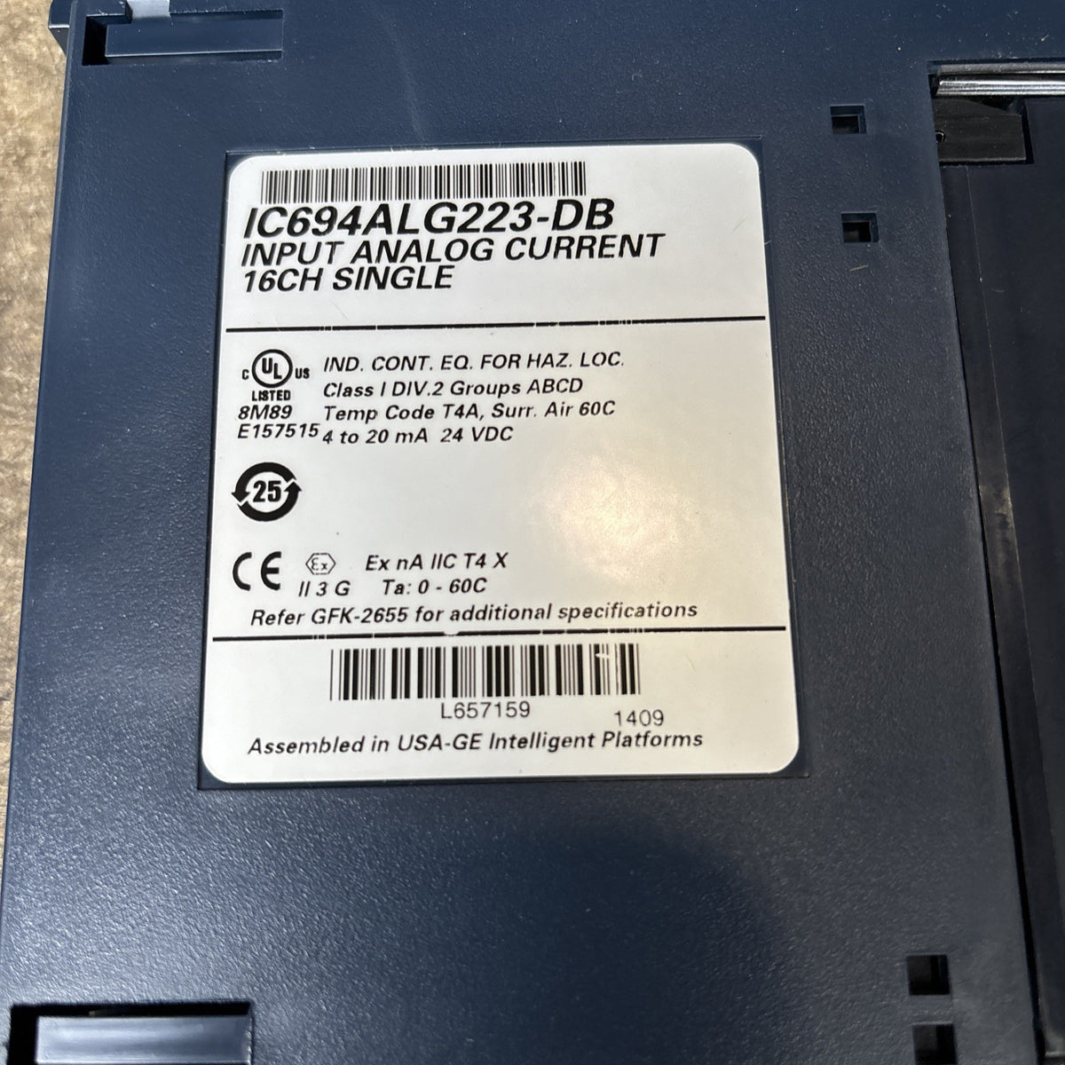 GE FANUC IC694ALG223 DB INPUT ANALOG CURRENT 16CH SINGLE1