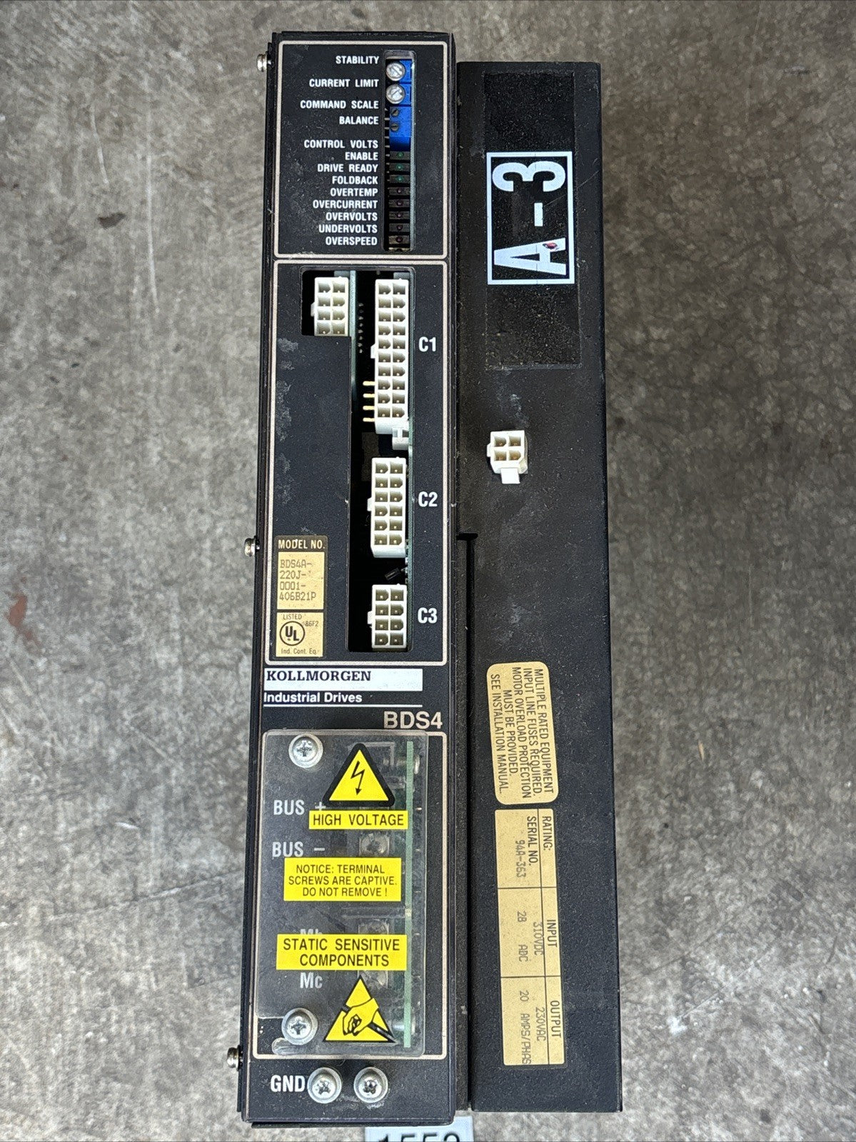 Kollmorgen BDS4A 203J 0001 202B21P Servo Drive Kollmorgen BDS4 Servo Drive3