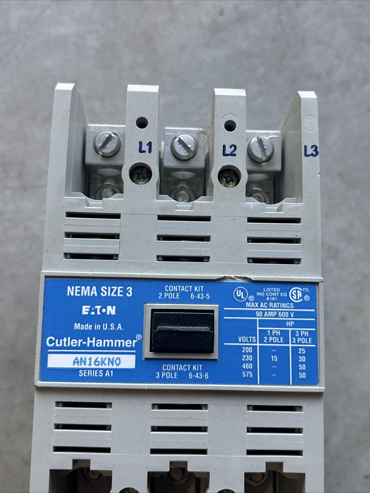 Cutler-Hammer AN16KNO Circuit Breaker 3 Pole 110/120 Volt 50/60 Hz 90 Amp1
