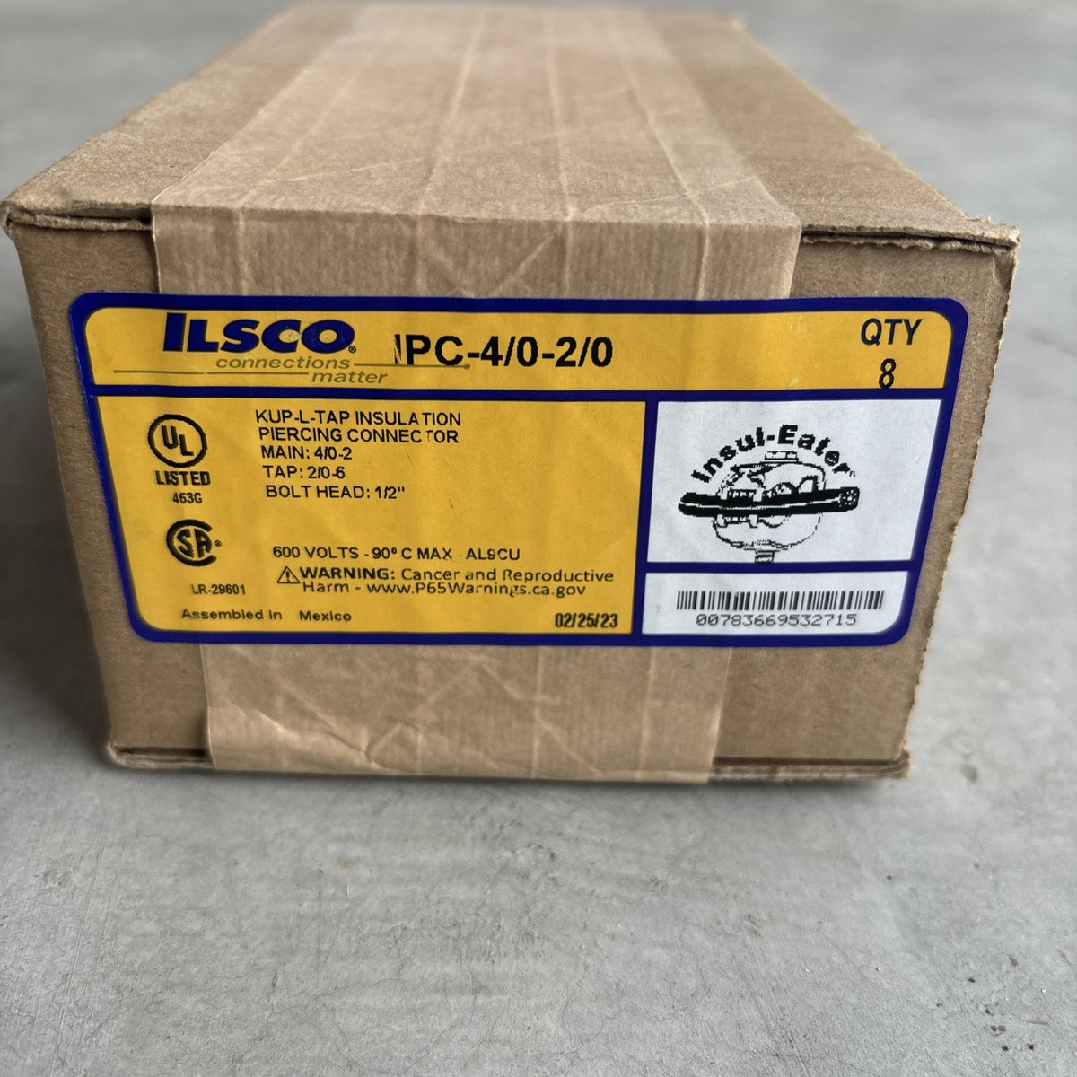 (8) New ILSCO KUPLER IPC 4/0-2/0 600V Tap Insulation Piercing Connector - Sealed1