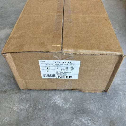 20 LB-100DCG Type LB Conduit Body With Cover and Gasket 1 in Hub Appleton NEER0