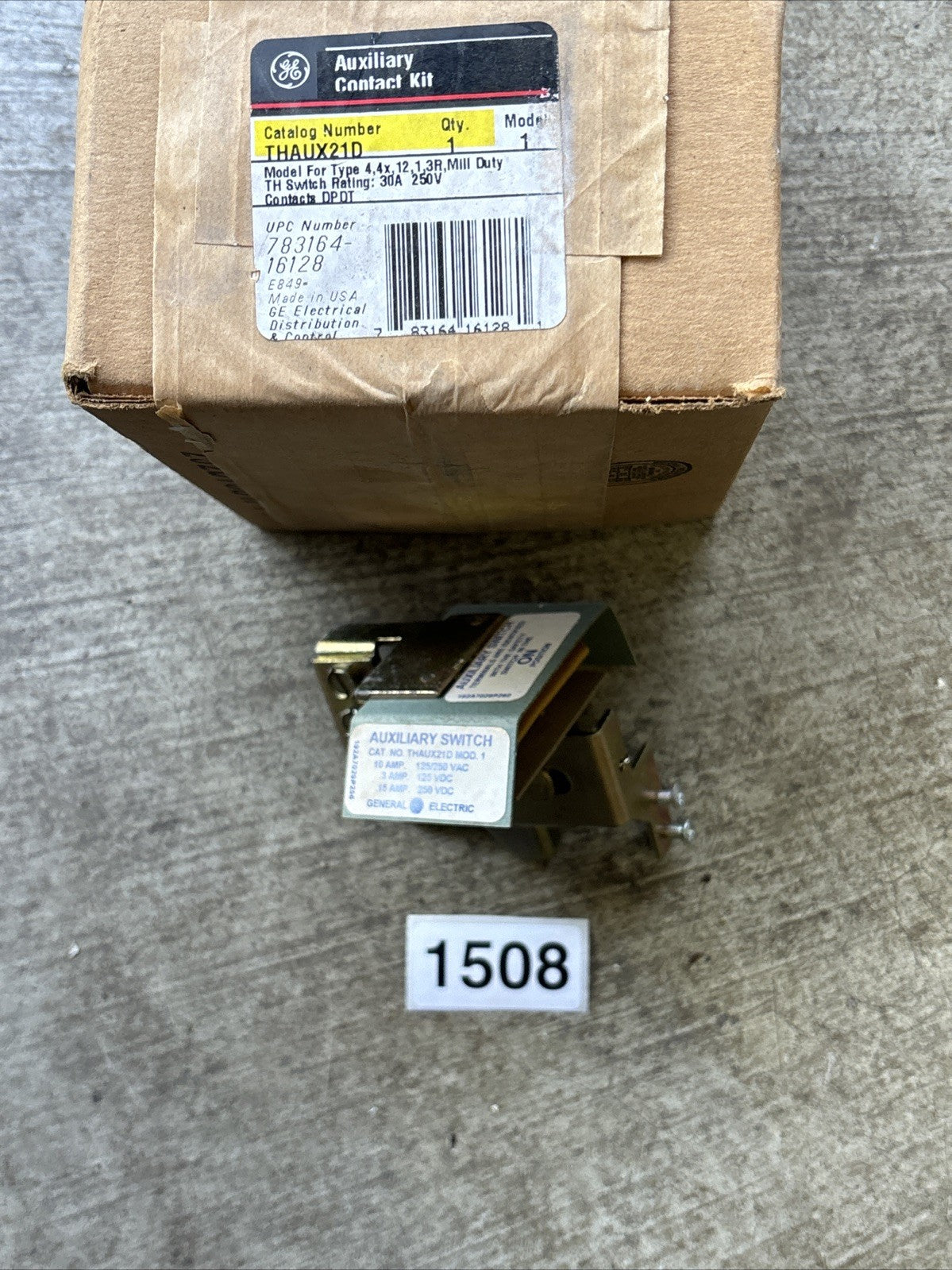 General Electric, THAUX21D. DPDT, 600 volt Auxiliary Contact, Ships Free0