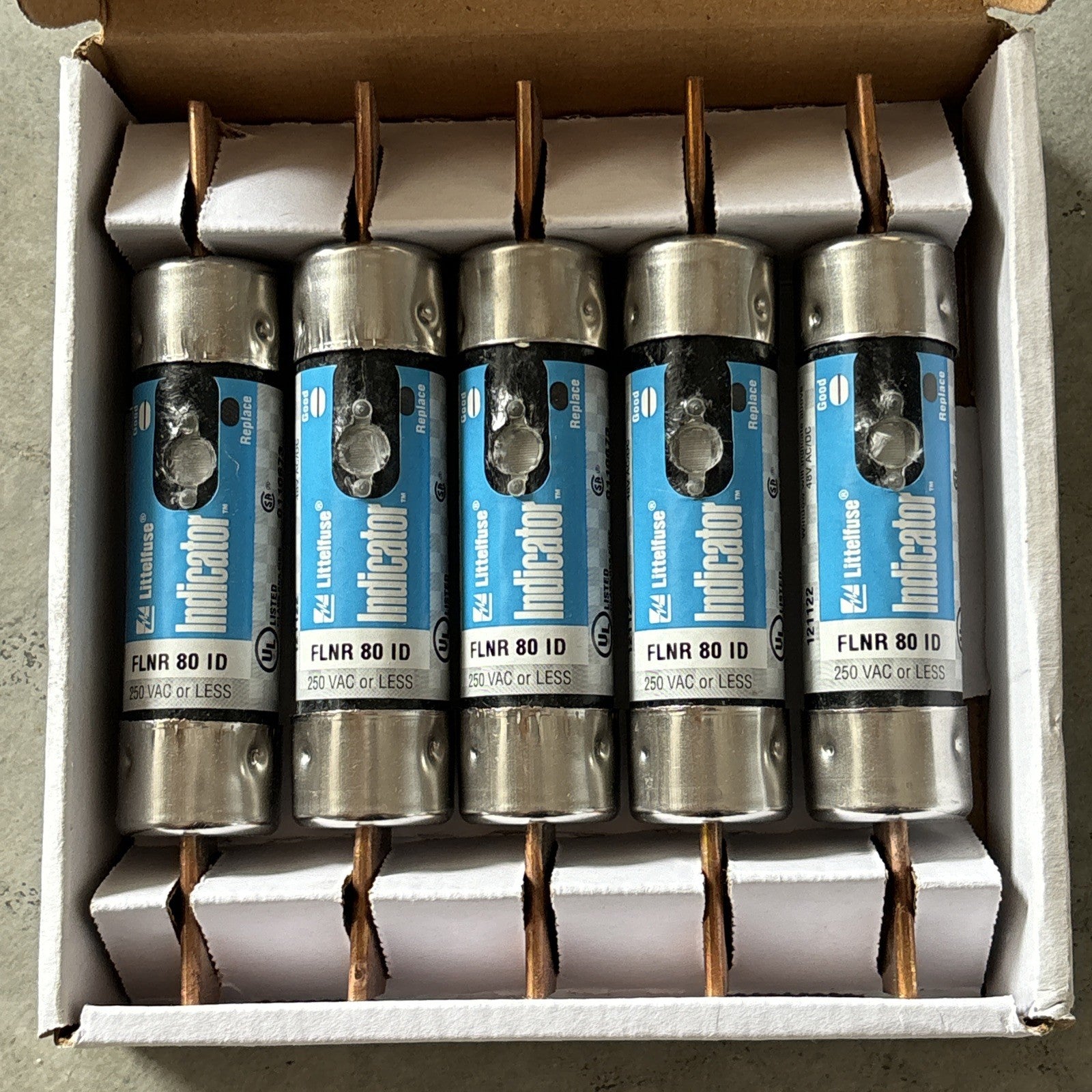 Littlefuse FLNR80ID Indicator 80 Amp 250V Fuse New Case Of 52