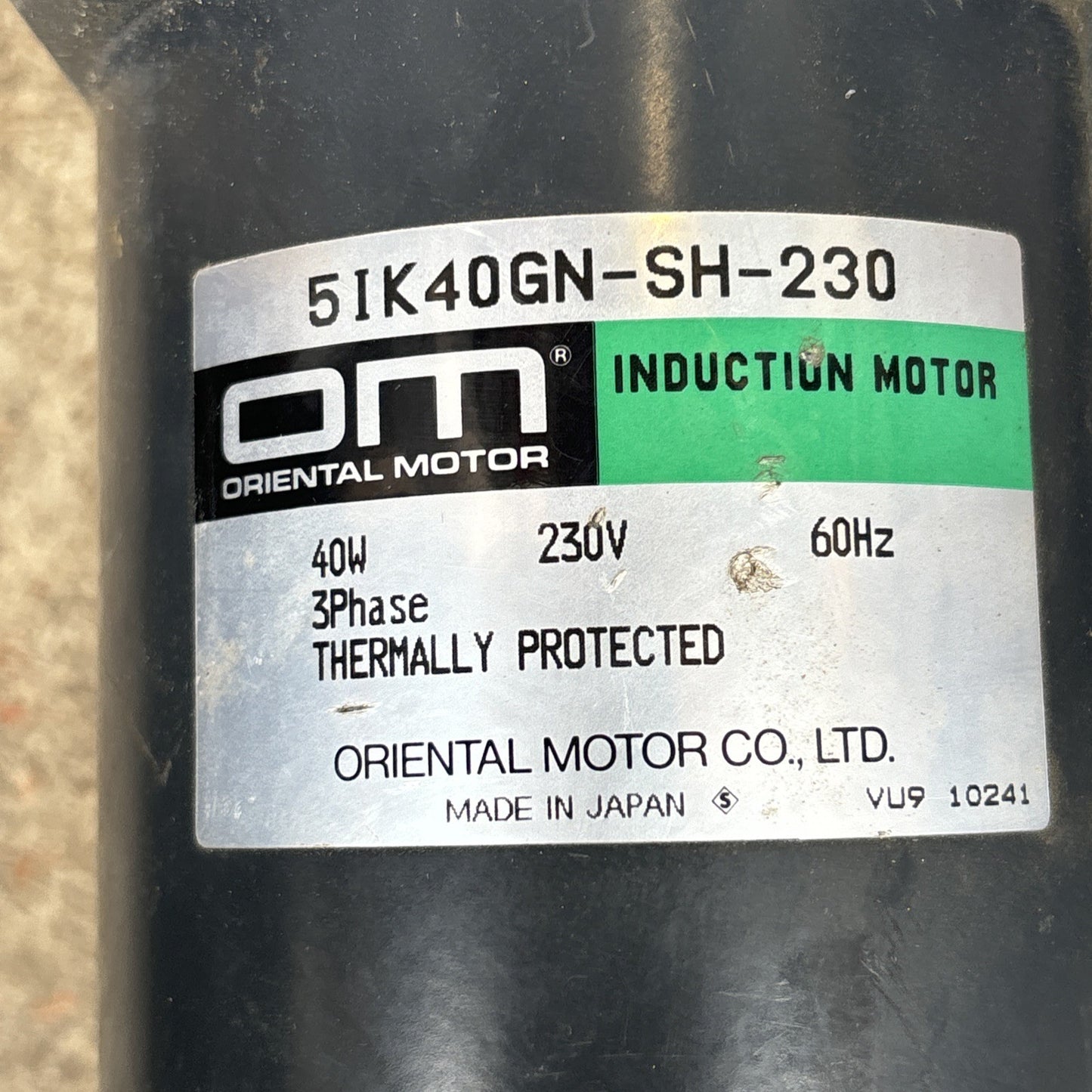 ORIENTAL MOTOR 4IK25GN SH 230 3PHASE MOTOR1