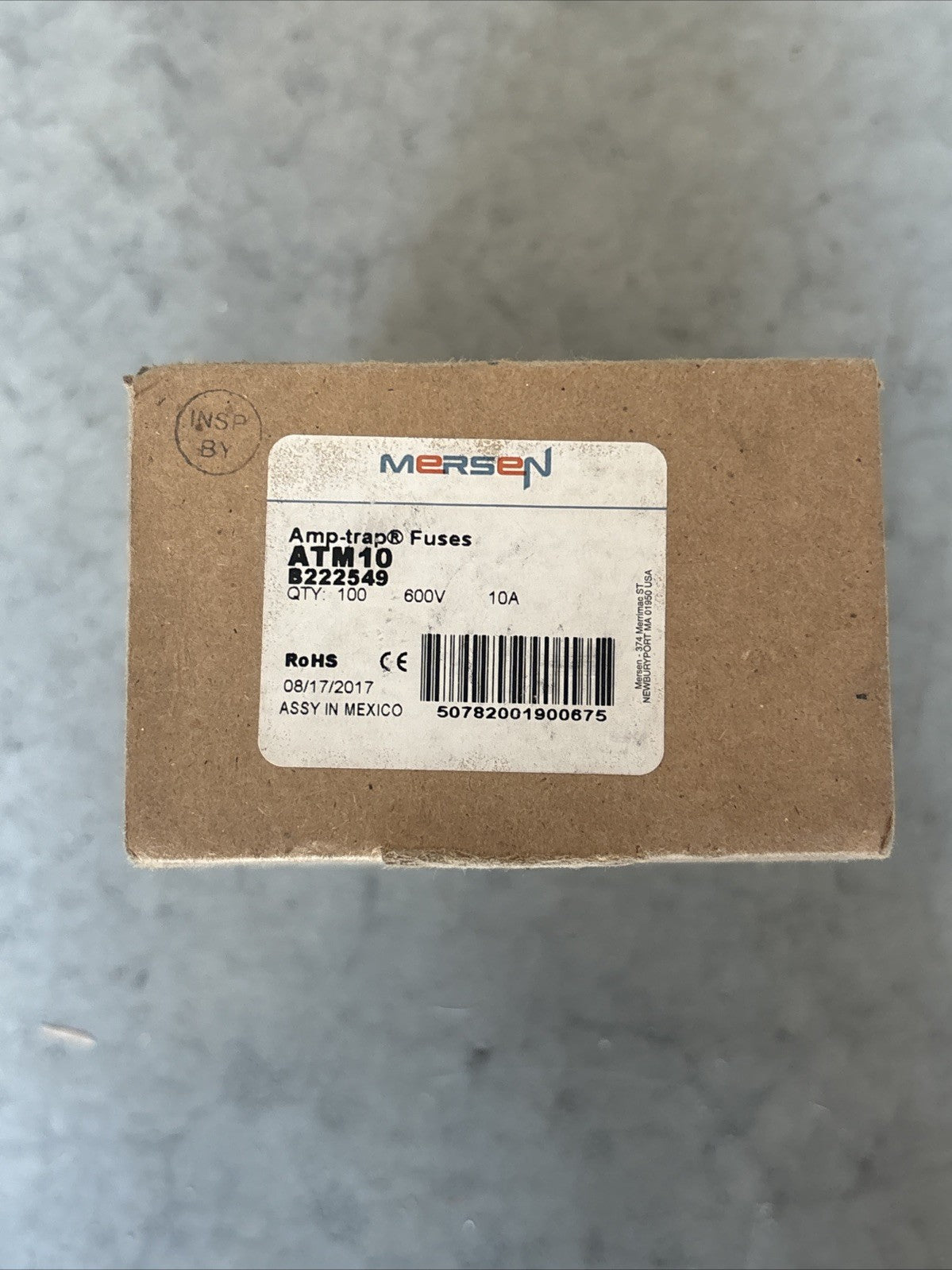 100PCS Ferraz Shawmut ATM10 MERSEN 10A 600V FAST ACTING FUSE0