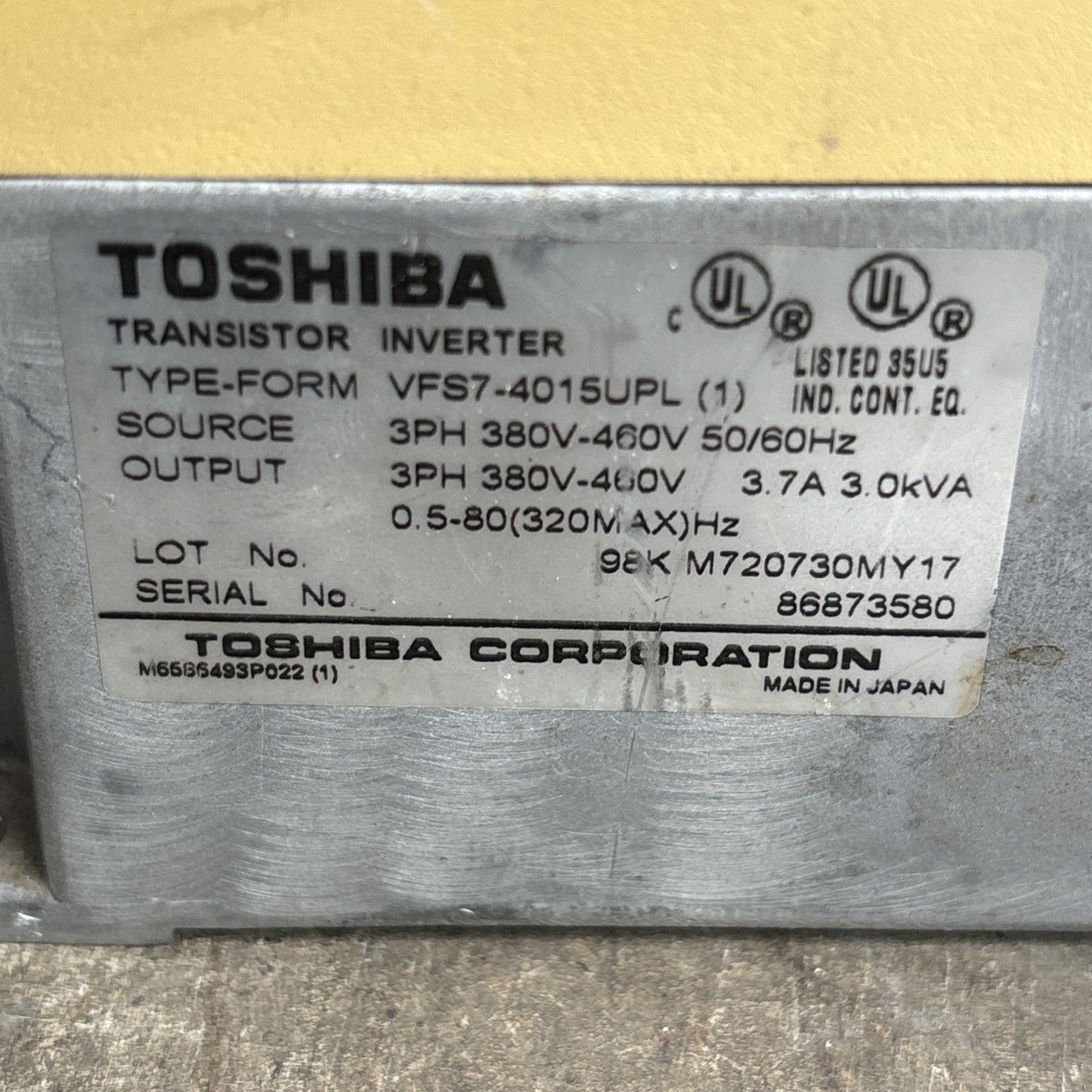 TOSHIBA VFS7 4015UPL (1) DRIVE7