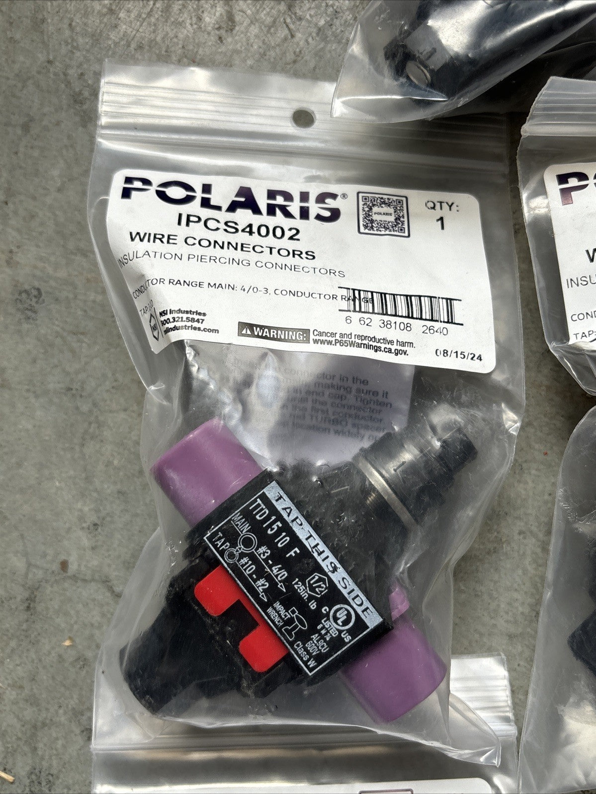POLARIS INSULATION PIERCING CONNECT IPCS4002 4/0 3 Conductor RangeTap 2 10 Lot 31