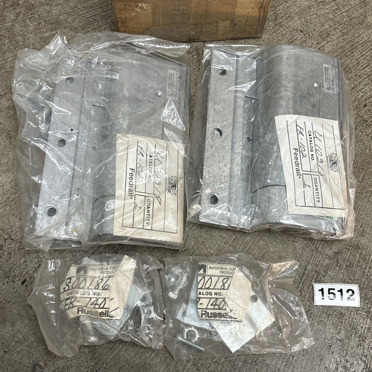LOT OF 2 NEW FEEDRAIL FR102 COUPLING PLATE SET2