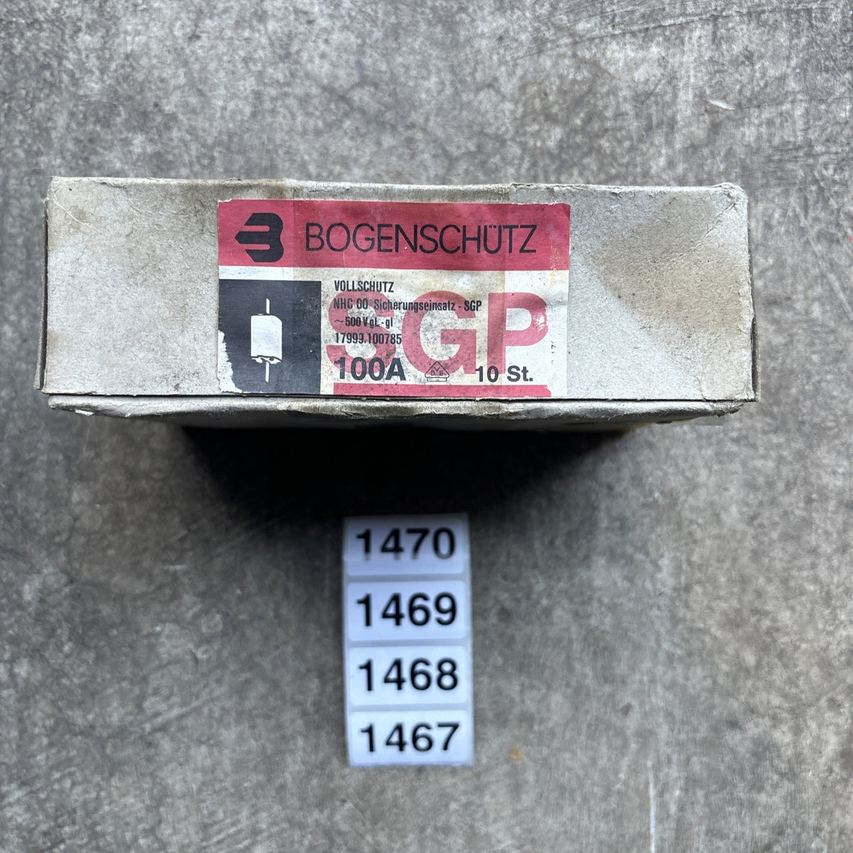 Bogenschutz NH C00SGP 100A Fuse   Box of 100