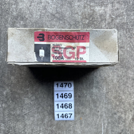 Bogenschutz NH C00SGP 100A Fuse   Box of 100