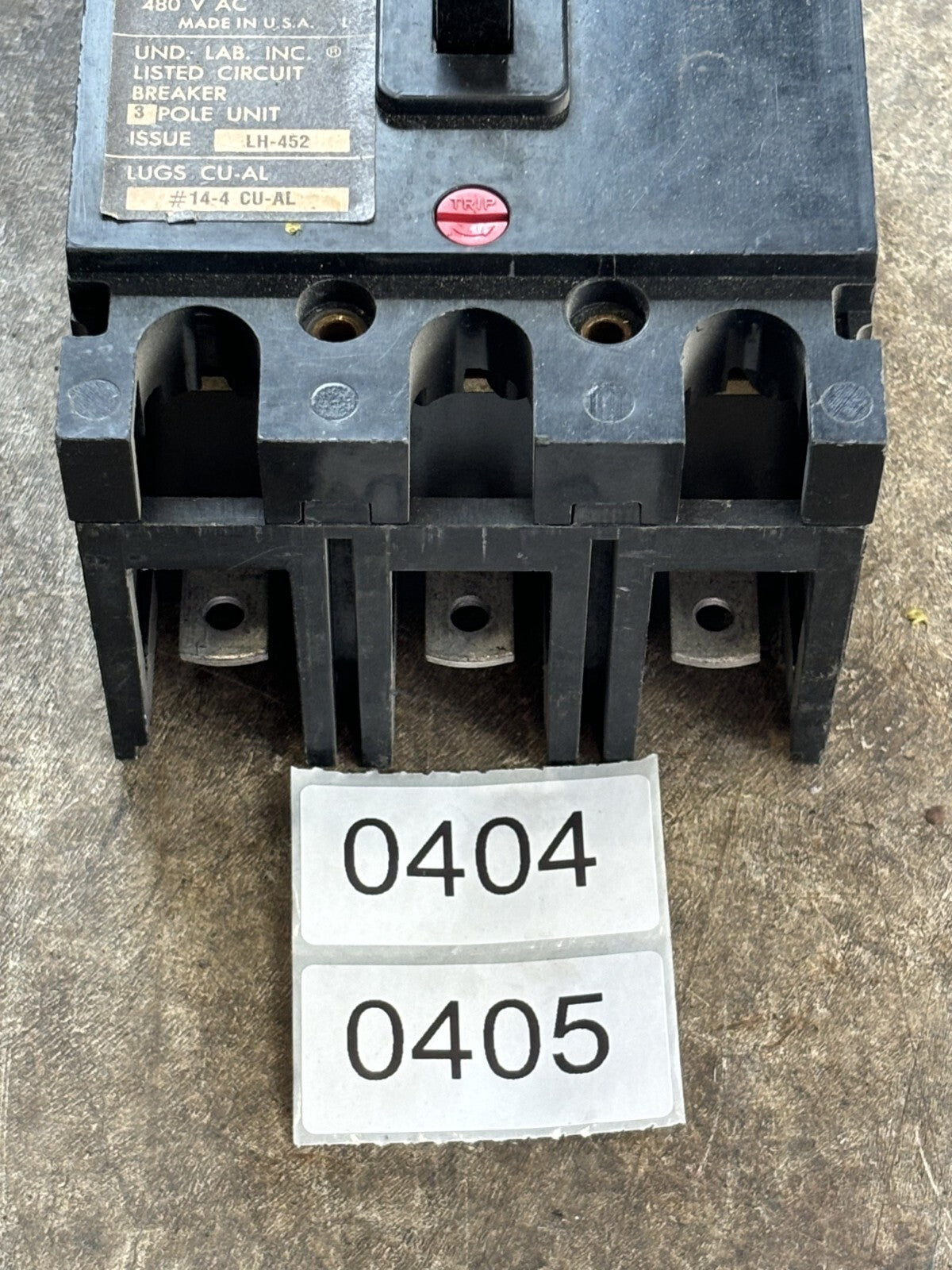 Cutler Hammer EHC3020 Circuit Breaker 20 A 3P 240/480V1