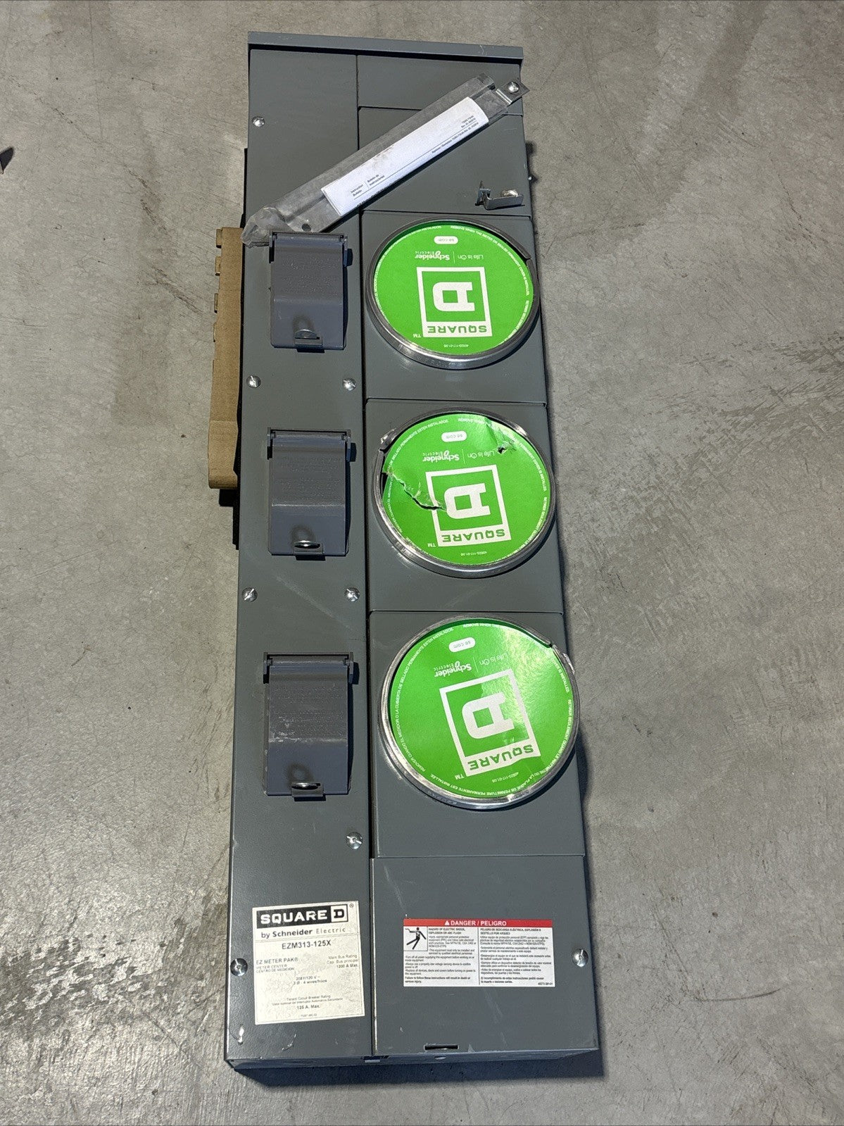 Square D EZM313 125X Meter Center 125A Max 208/120V 3Ph 4W Nema 3R0