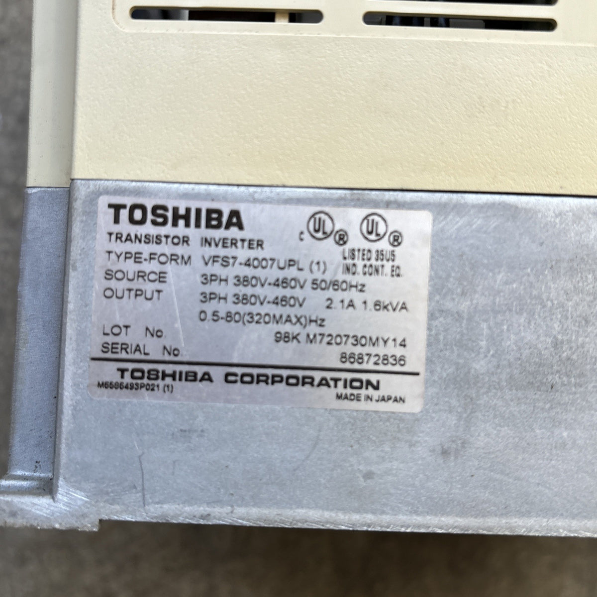 TOSHIBA VFS7 4015UPL (1) DRIVE5