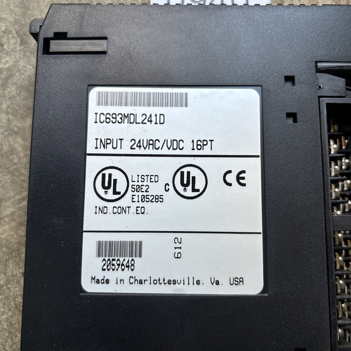 GE Fanuc Series 90 30 IC693MDL241D 24VAC/VDC 16PT Input Module USED IC693MDL2411