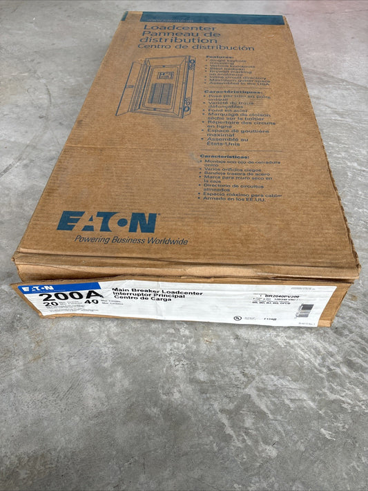 Eaton BR2040PV200 Main Breaker Loadcenter   Solar Ready, Copper Bus, New In Box0