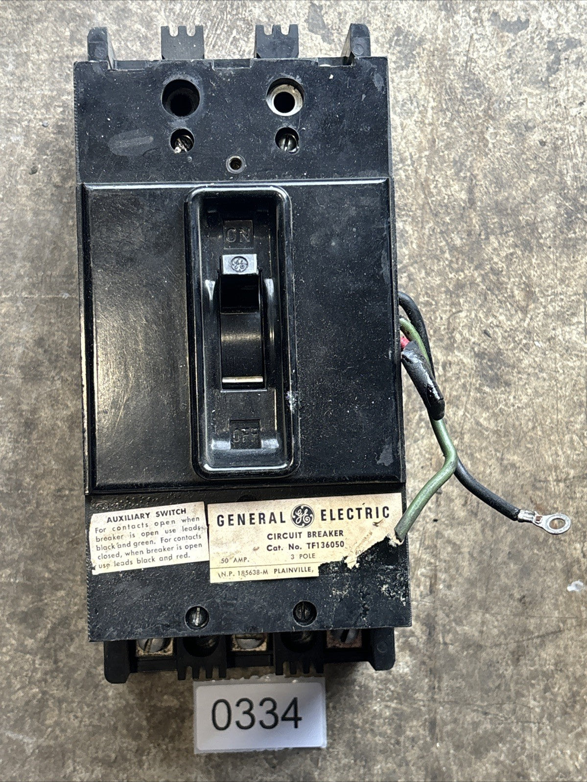 General Electric GE TF136050 Circuit Breaker 50 Amp 600V 3 Pole0