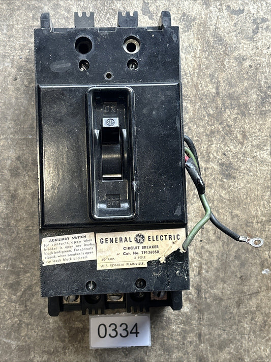 General Electric GE TF136050 Circuit Breaker 50 Amp 600V 3 Pole0
