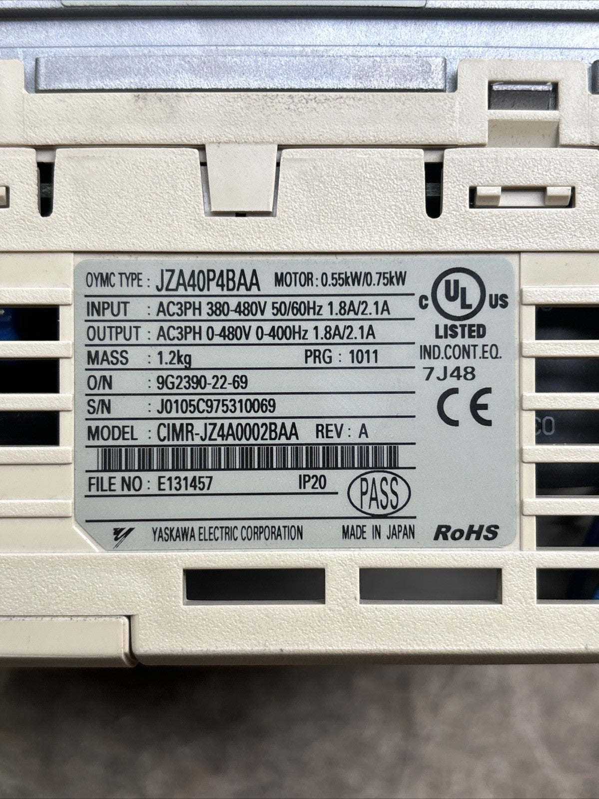 Omron / Yaskawa CIMR JZ4A0002BAA1
