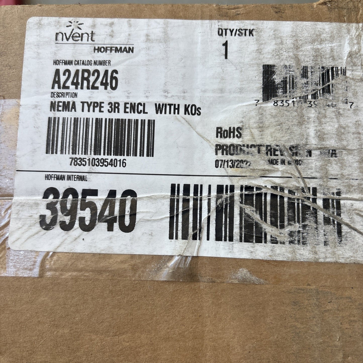 NVENT A24R246 ENCLOSURE 24 x 24 x 6 NEMA Type 3R Enclosure.0