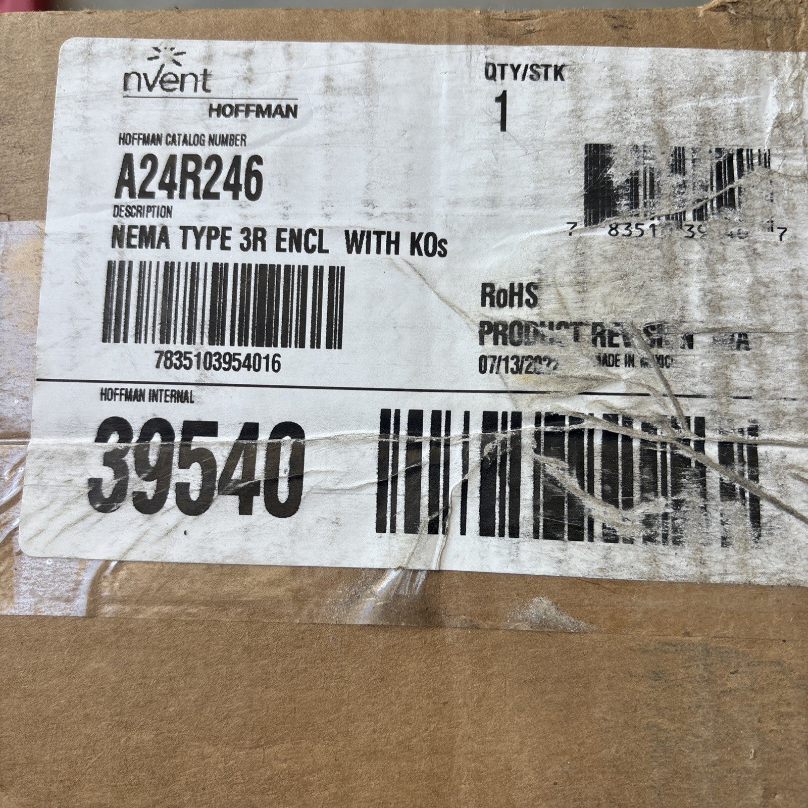 NVENT A24R246 ENCLOSURE 24 x 24 x 6 NEMA Type 3R Enclosure.0