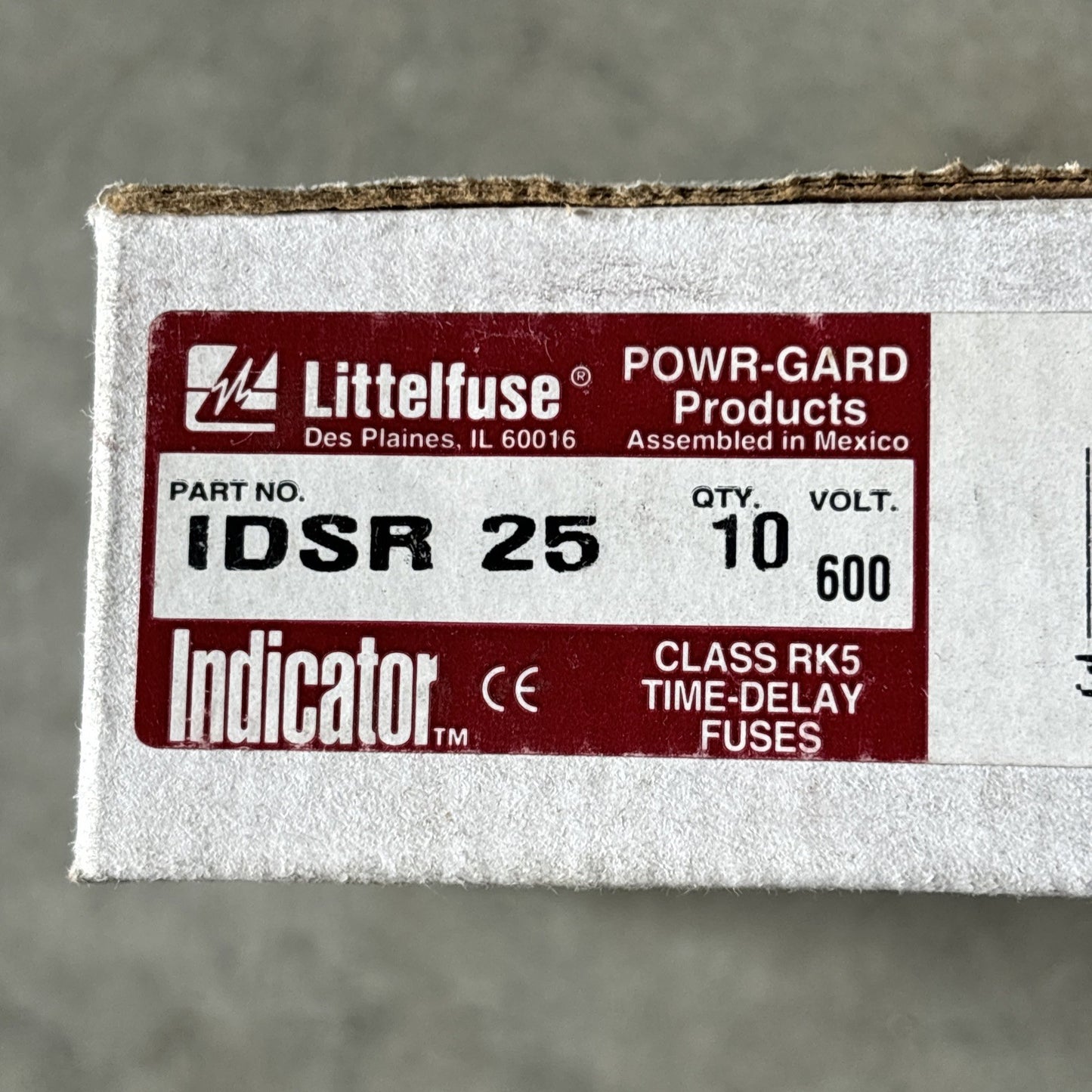 Lot Of 8 New Littelfuse IDSR25 IDSR 25 25Amp (25A) IDSR 600V Time Delay Fuse1