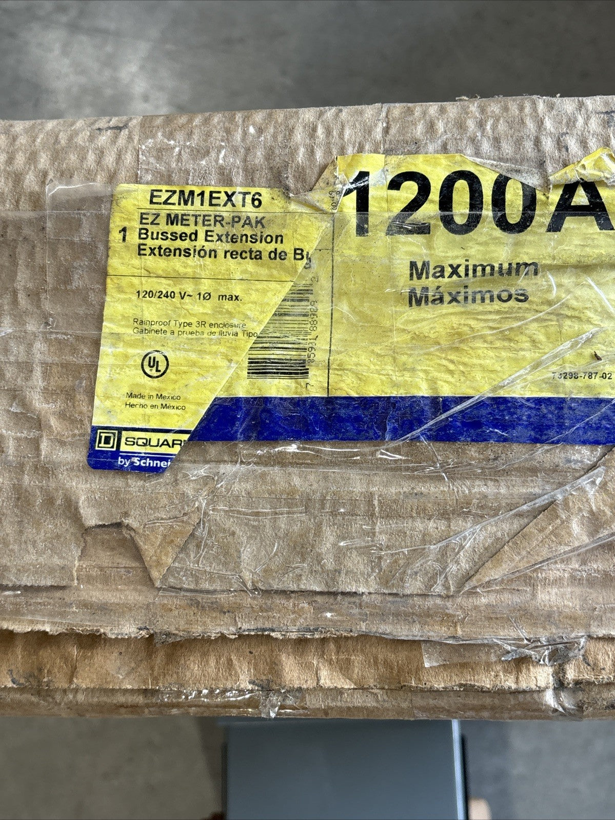Square D  EZM1EXT6 1200 Amp EZ METER PAK Bussed Extension New In Box1