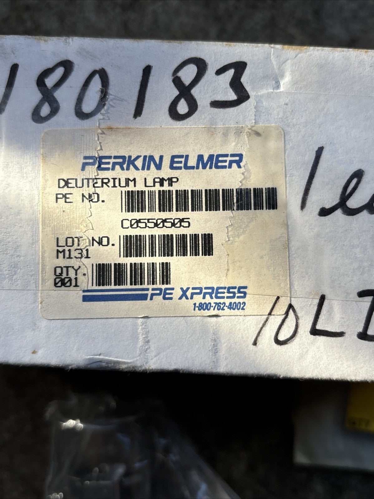 Perkin Elmer 55 0505 Deuterium Lamp / Bulb NIB4