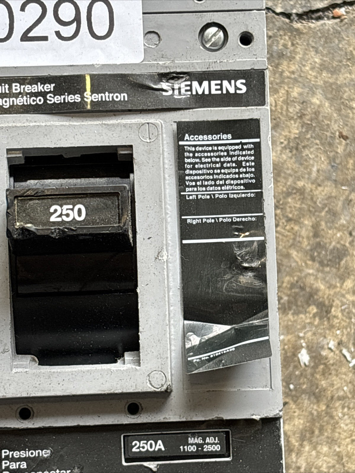 Siemens FXD63B250 Circuit Breaker 250A 3P 600V 3PH FXD6 250 Amp Tested Works2