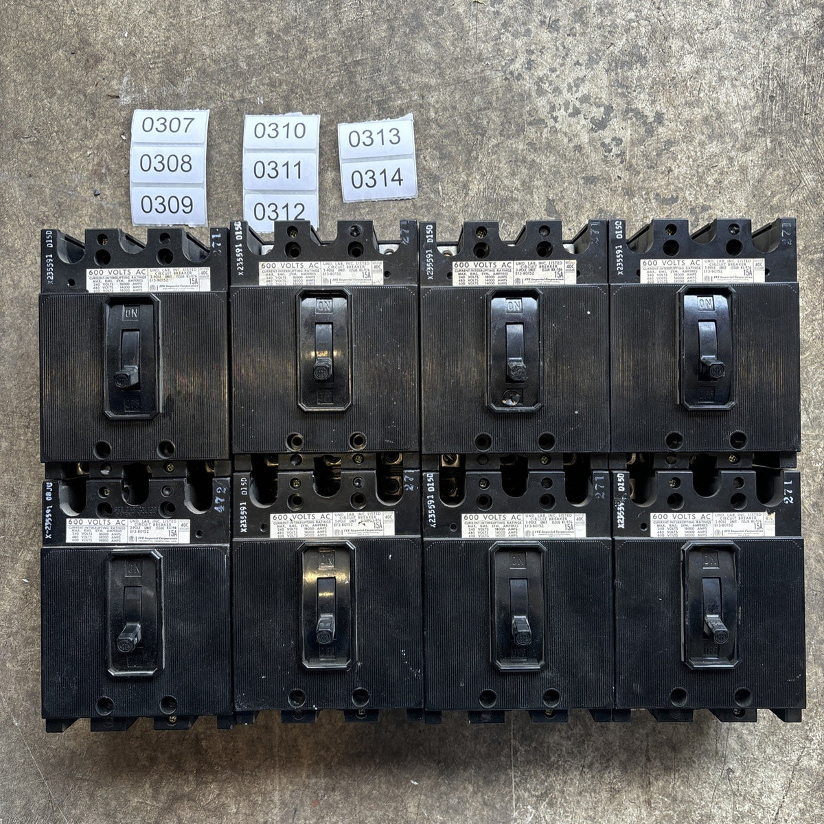 ITE EF3 B015Z Circuit Breaker, 15 Amp, 3 Pole, 600V AC Quantity Available0