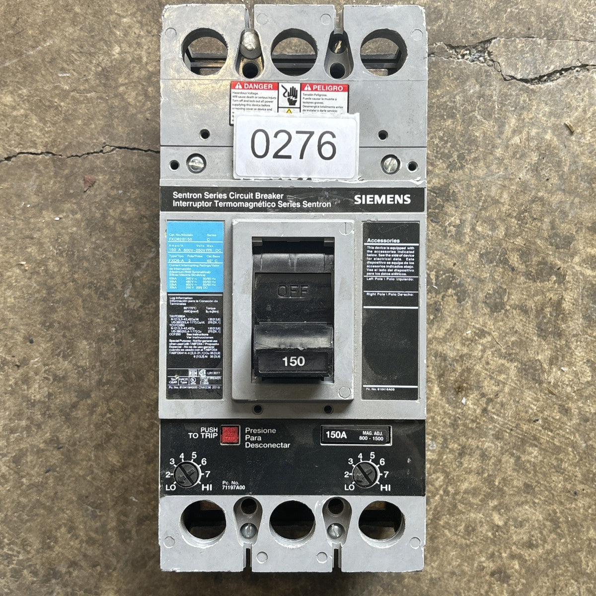 ITE SIEMENS FXD62B150 CIRCUIT BREAKER  *TESTED* 150amp0